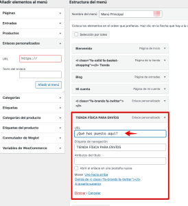 Menús < Tienda WOO — WordPress 2025 01 04 12 48 41
