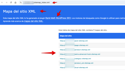 Mapa del sitio XML Rank Math