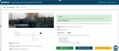 Pantallazo fin instalacion wordpress