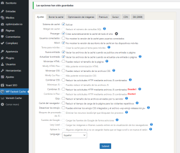 configuracion fast cache