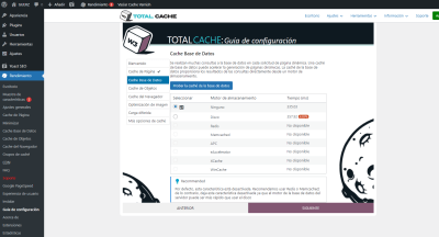 Asistente w3   Cache base datos