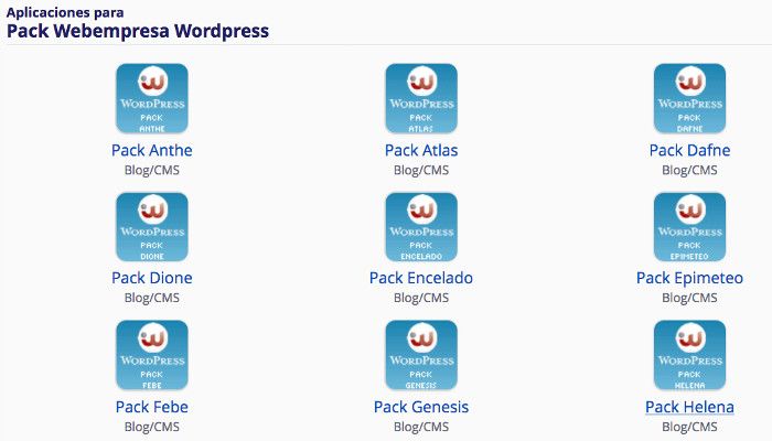 Instaladores de WordPress en cPanel