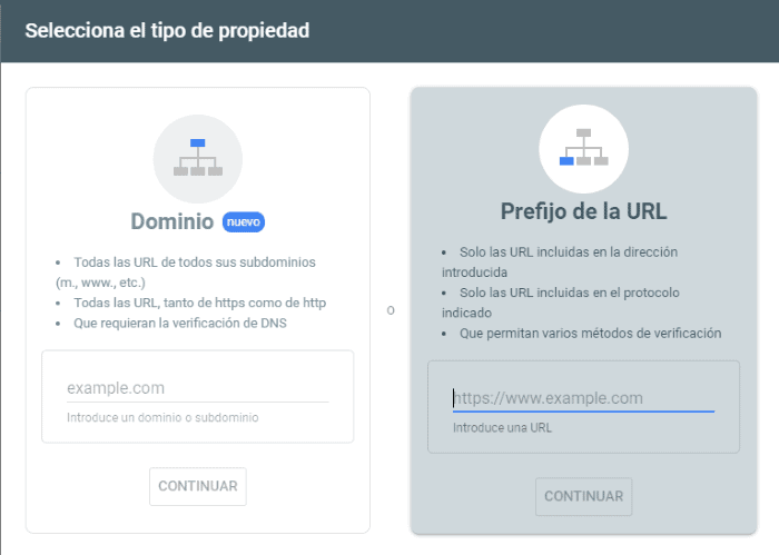 propiedad search console propiedad search console