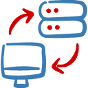 Icono transferencia de archivos