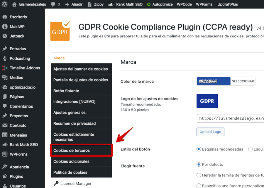 Google Tag Manager - RGPD Cookie Compliance - Cookies de terceros