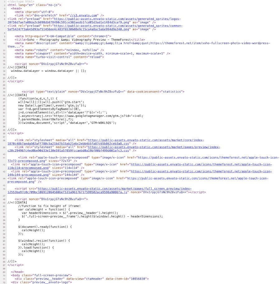 Plantilla HTML - Soho - Código fuente