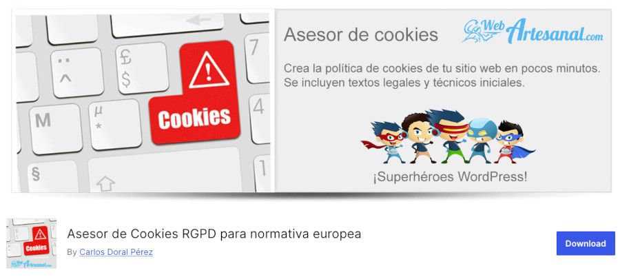 Plugin Asesor de Cookies RGPD para normativa europea