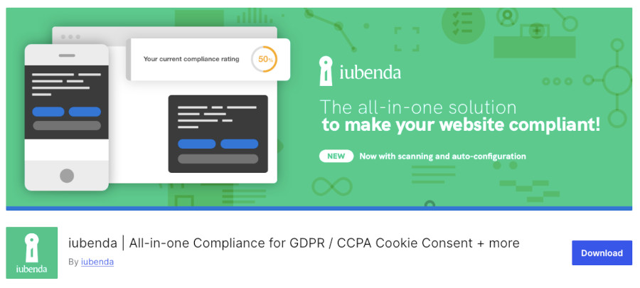 Plugin iubenda All-in-one Compliance for GDPR / CCPA Cookie Consent