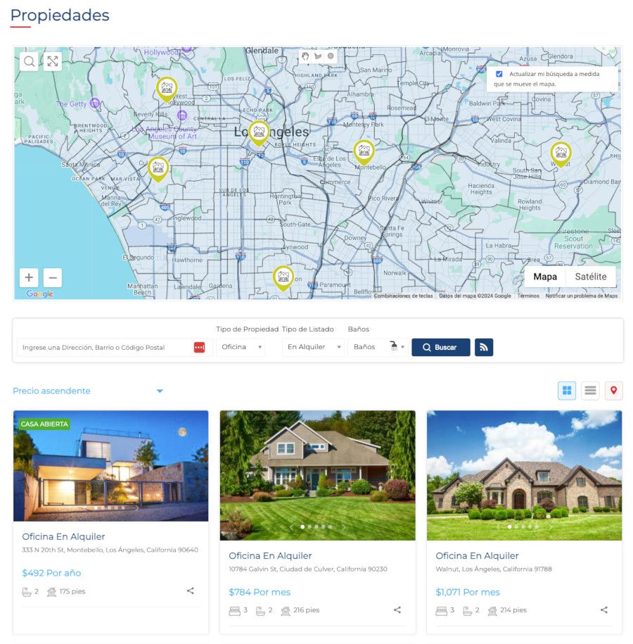 Plugin Realtyna Organic IDX plugin + WPL Real Estate - Mapa