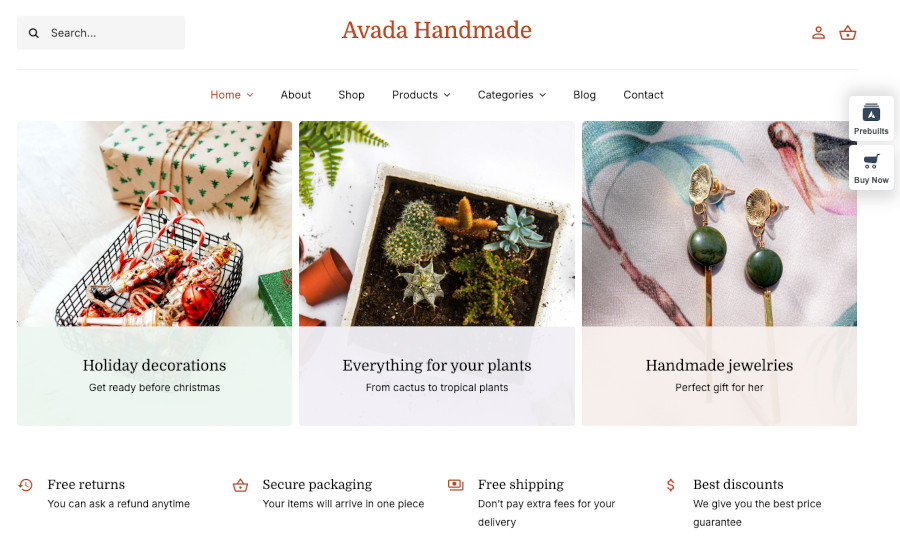 Tema Avada Handmade