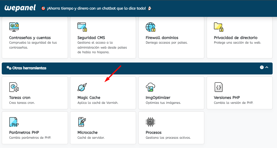 wepanel magic cache