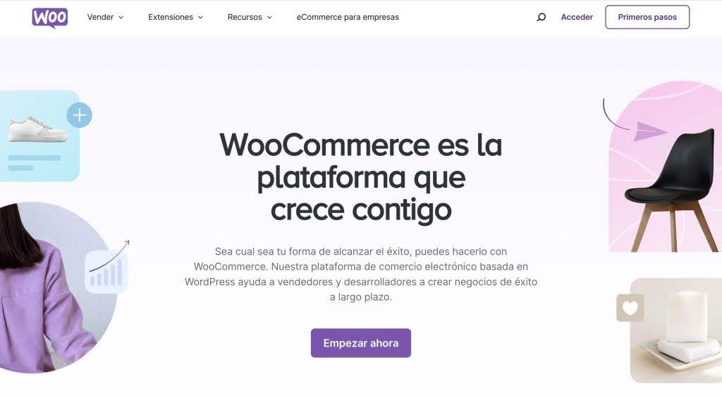 Interfaz web de WooCommerce