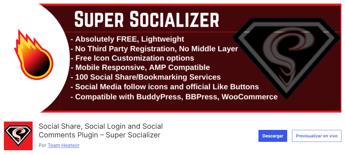 plugin Super Socializer