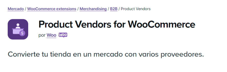 product vendor for WooCommerce