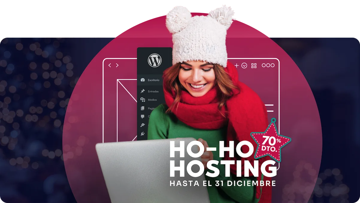 Hosting y dominios para tu web - Mujer trabajando en su portátil