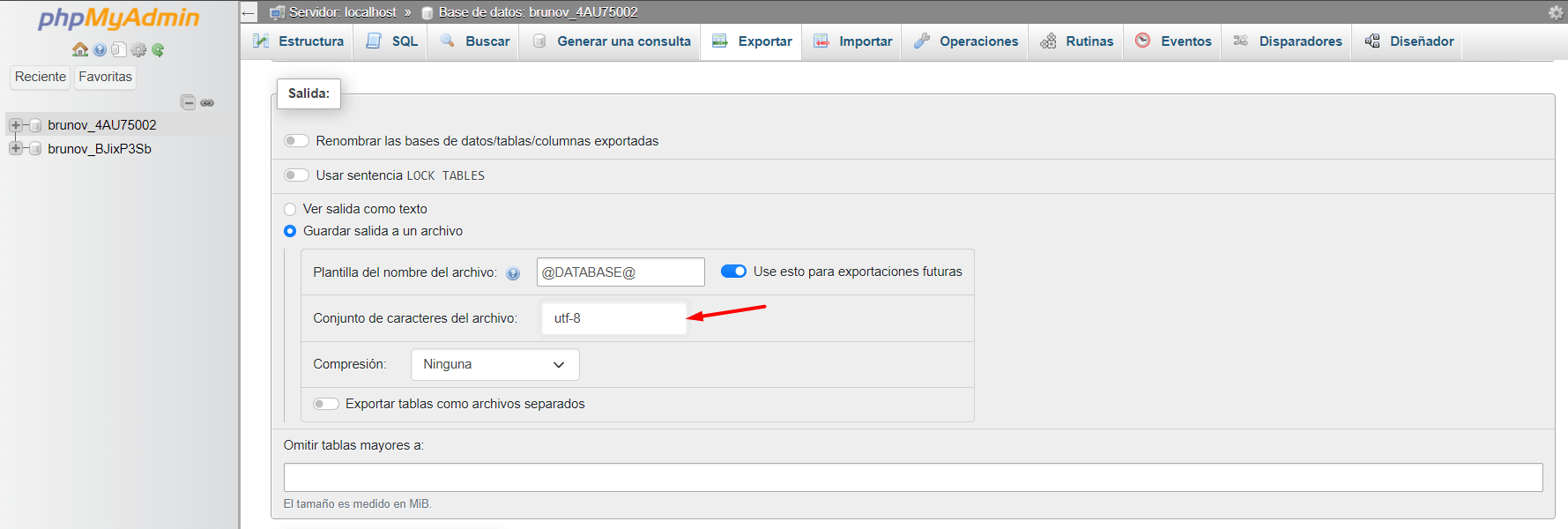 UTF-8 base de datos