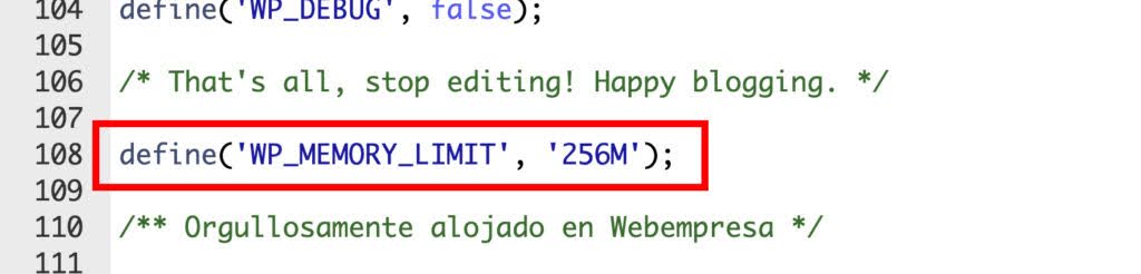 codigo-WP_MEMORY_LIMIT