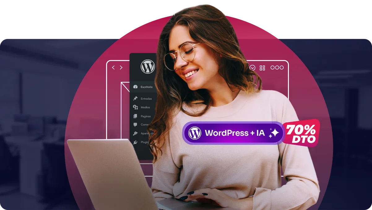 Hosting y dominios para tu web - Mujer trabajando en su portátil