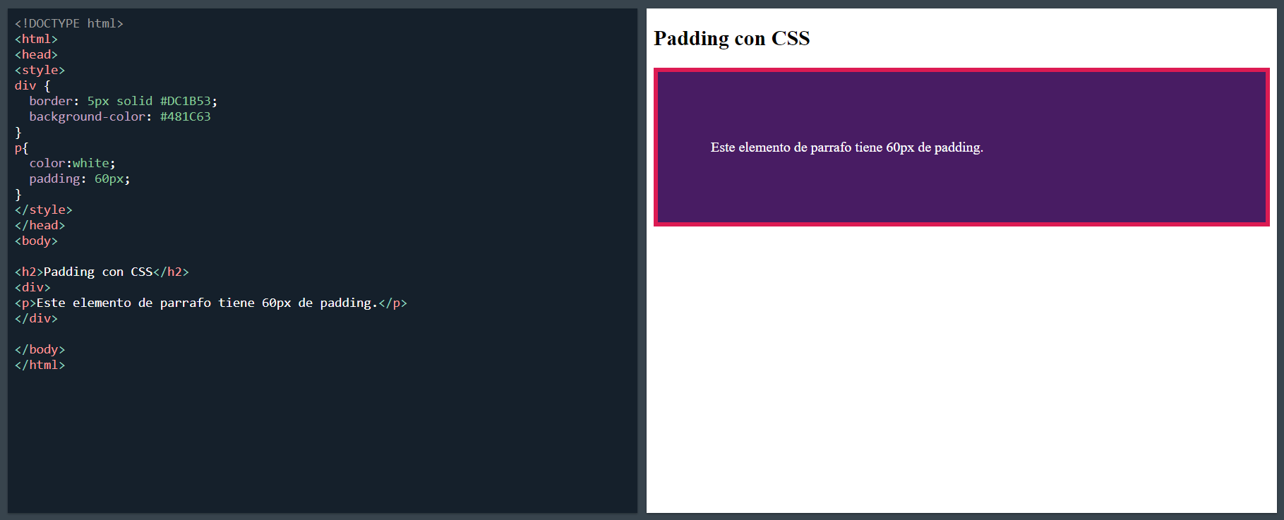 padding css