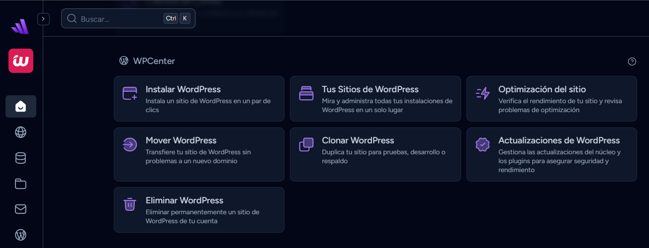 Instalación de WordPress desde WePanel en Webempresa