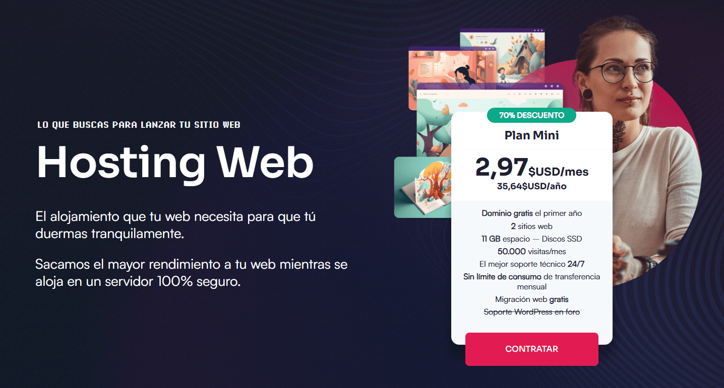 Hosting web de Webempresa